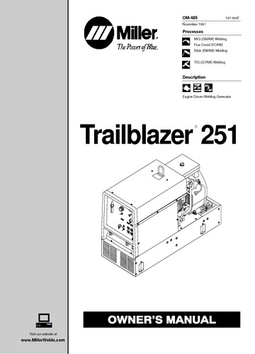 Miller Trailblazer 251 Nt User Manual